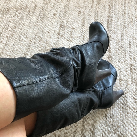 designer leather boots (slouchy) - Picture 6 of 12